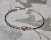 Rose gold Infinity Knot Bracelet - silver plated