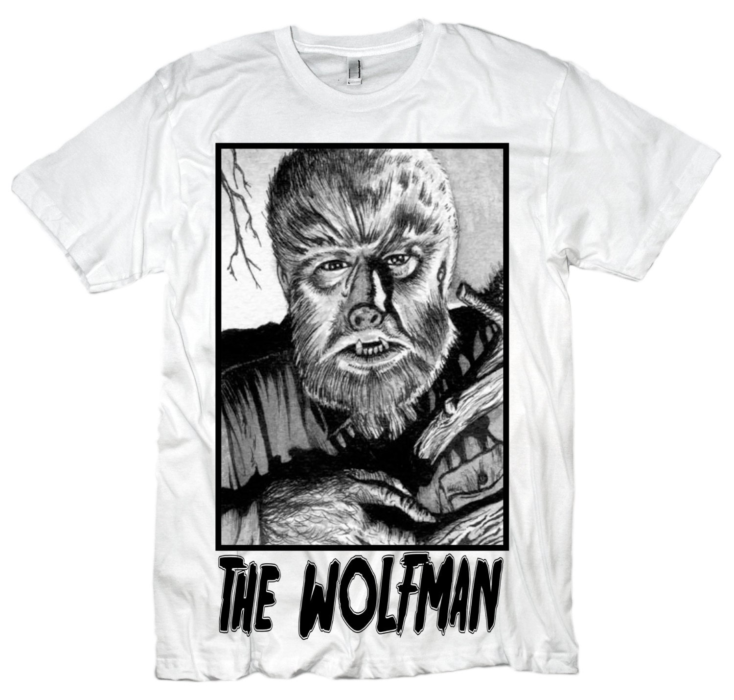 Wolfman Horror Monster Werewolf MENS Tshirt