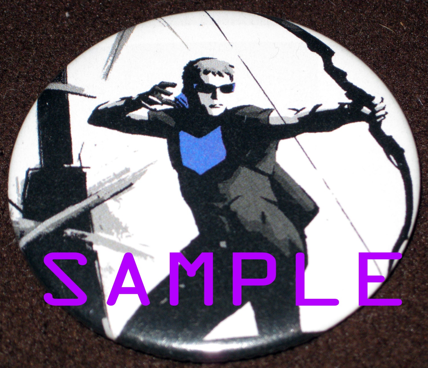 PICK YOUR OWN, set of 10 2-1/4 superhero buttons