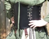 Renfest Pirate Wench Leather Under Bust Cincher