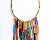colorful Perspex statement necklace