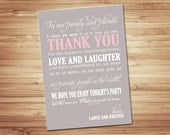Printable Wedding Thank You Card