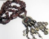 Vintage Kuchi Tribal Coin Silver Necklace Bohemian Jewelry