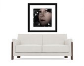 Portrait Photograph, Starry Night, Bokeh, Black, Midnight, Portraiture, Woman, Face, Fine Art Print