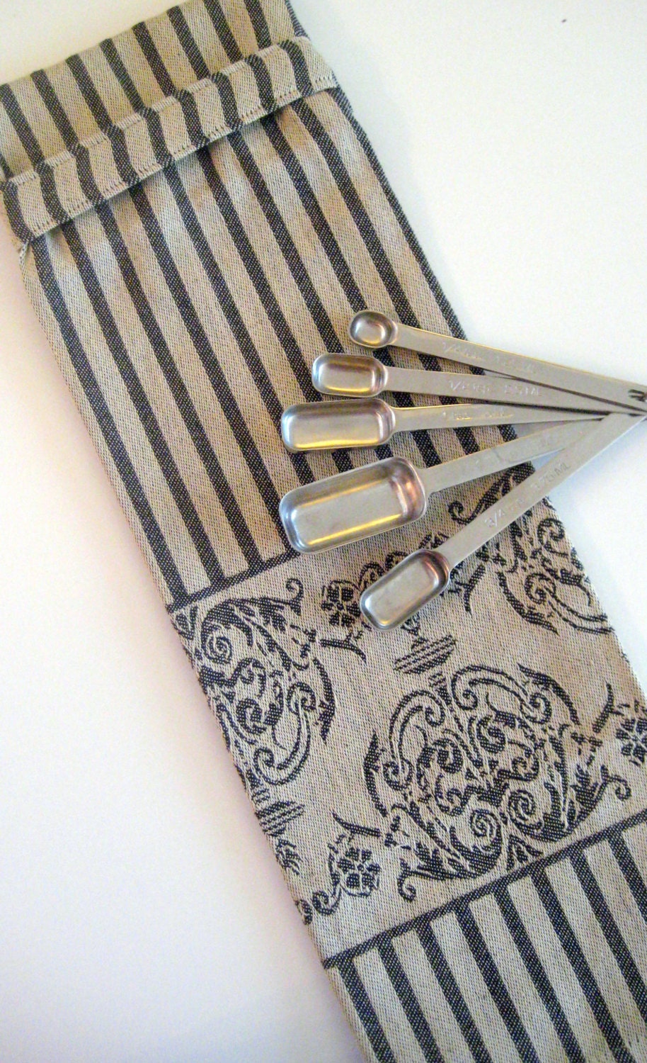 Everyday Jacquard with black stripes Stay Put  hanging towel - Hang Tight Towel (TM)