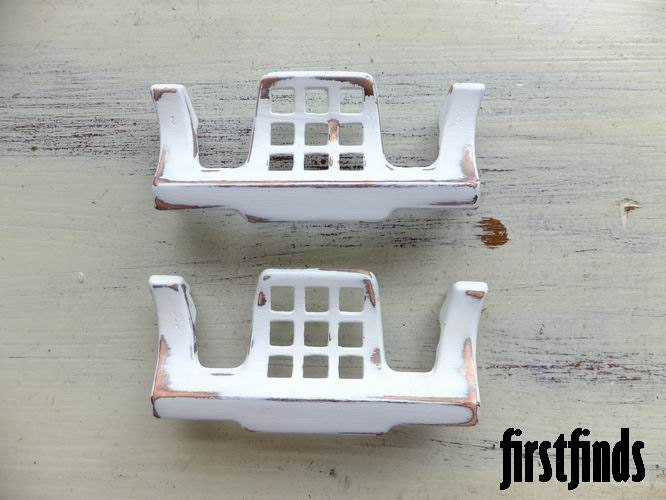 2 Copper Cottage Window Design Handles Vintage Cabinet Hardware Furniture Drawer Door Pulls 3 1/4 inch mounting