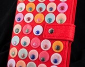 Journal notebook cover with notebook, contemporary accessory, handmade decoration, refillable, 'for your eyes only'