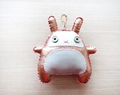 keychain - 2013 New Year Bunny plush Keychain - faux leather keychain - Kawaii keychain - READY TO SHIP