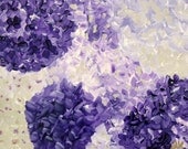 Art Original Painting "Haute Hydrangeas in Acid No. 4" Purple and Blue Acrylic Painting on Canvas
