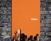 City art skyline poster cityscape of Dallas