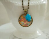 Orange floral Necklace