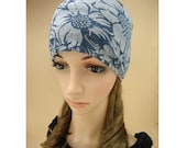 Girls Headband, Blue Floral Headband for Woman, Yoga Headband, Wide Hairband, Hair Accessories(NN14)
