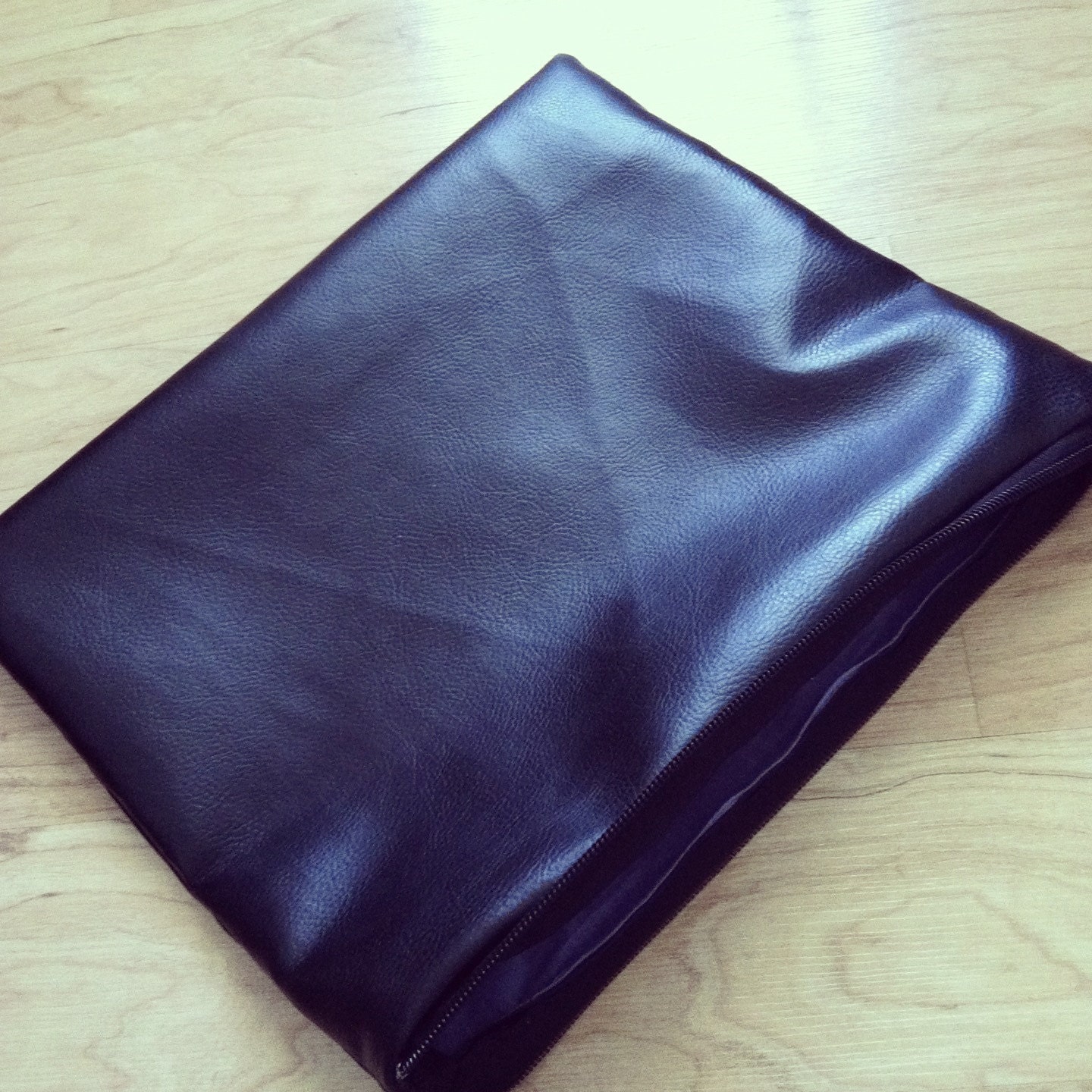 Faux Leather Zip Pouch -- RESERVED FOR ELISE