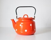 Vintage soviet enamel kettle