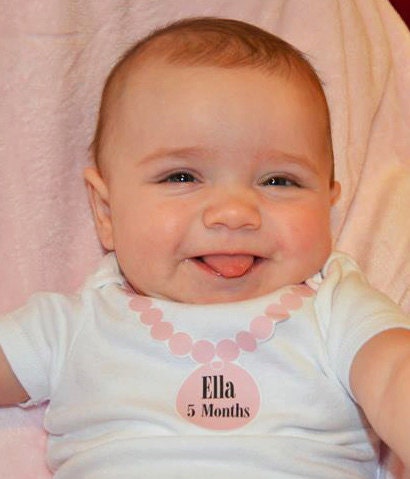 Baby Monthly Necklaces: Light Pink Il_570xn