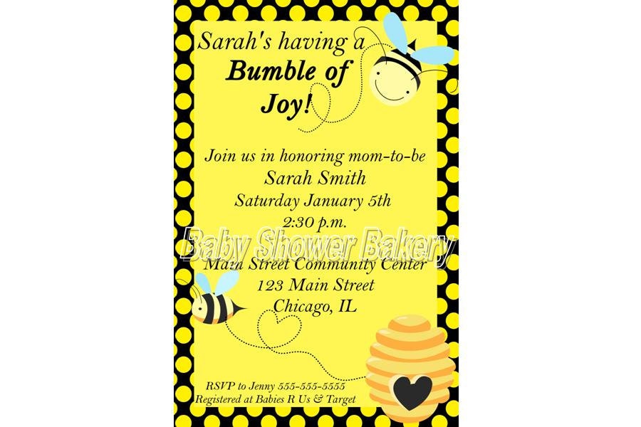 Bumble Bee Baby Shower Invitation, Gender Neutral Shower Invitation, Printable Neutral Baby Shower Invitation, Bumble Bee Baby Shower