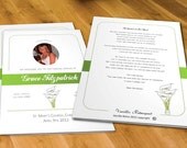 PRINTABLE 5"x7" Memorial Lily, Bifold Funeral/Memorial Program, Keepsake