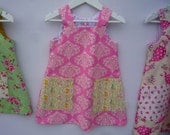 Amy Butler Print Pinafore Dress Age 2-3 yrs