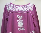Mexican Embroidered Blouse Long Sleeves