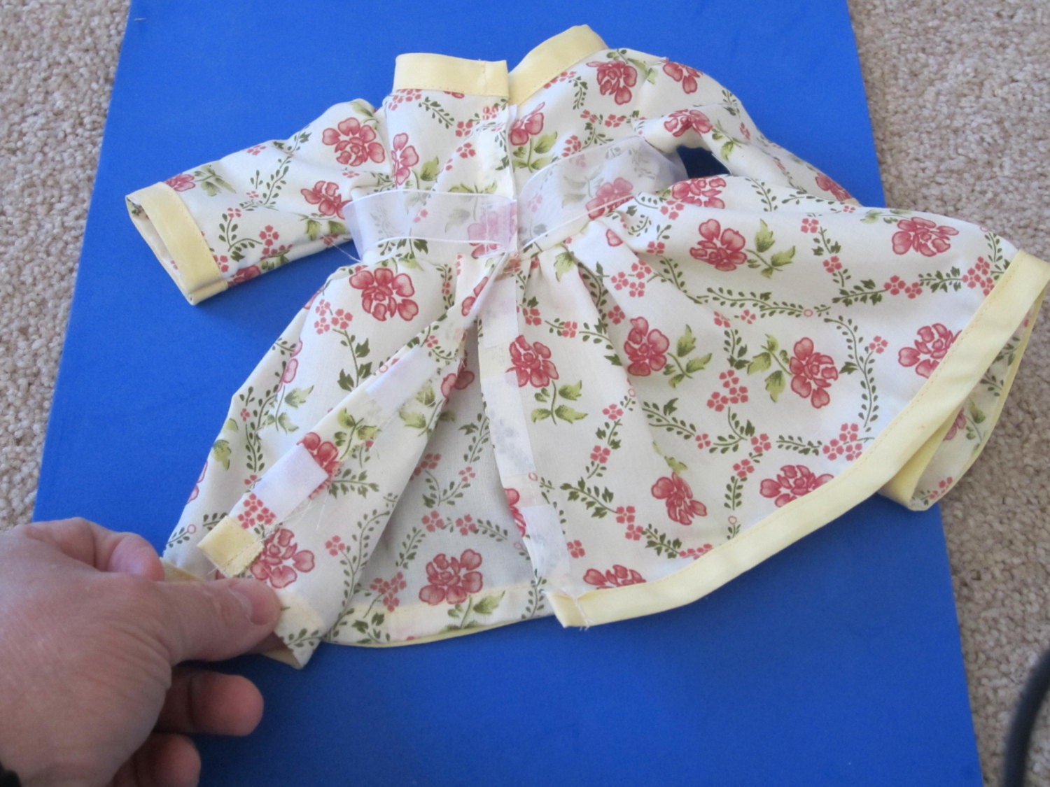 Pink Flowers Dress. Fits Standard 18" dolls. (excludes Wal-Mart Dolls)