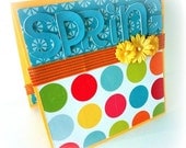 SPRING Handmade Polka Dot and Flower Greeting Card