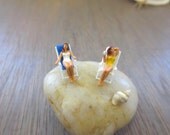 I Told You This Beach was Private....Terrarium People Scale People Beach Terrarium Decor Vacation Miniature Ladies by the Pool