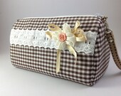 Bag purse wristlet Large size /Handmade Purse / Wristlet/ Clutch