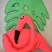 Handmade Pink Tropical Flamingo Neck Cushion