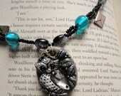 Polymer Clay Pendant with Beaded Necklace