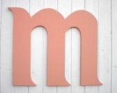 Large Personalized shabby chic Wedding Wall Letters "m", Baby Nursery Wooden Wall decor Names Childs room Boys Kids Wall Art