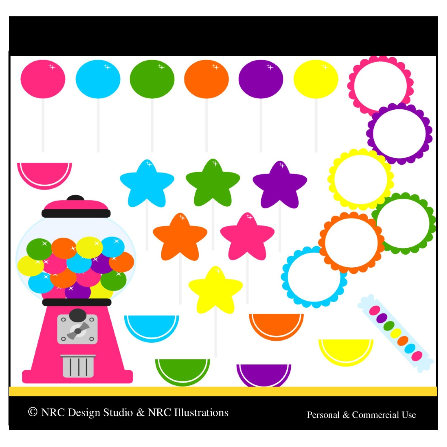Candy Shop 2 Clip Art Graphics - Digital Clipart Commercial Use - Instant Download Il_170x135