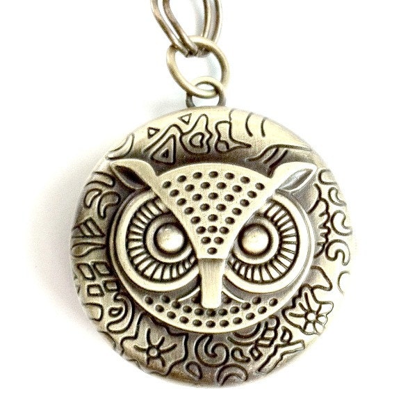 Owl Pocket watch antique brass owl Handmade Graduation Gift Free US Shipping