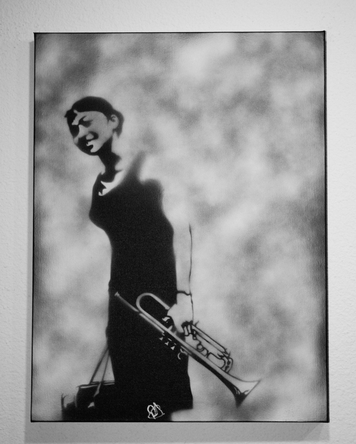 Art - "Jazzed" by Ray Ferrer - Original 24" x 18" Spray paint on Canvas w/ Signed COA