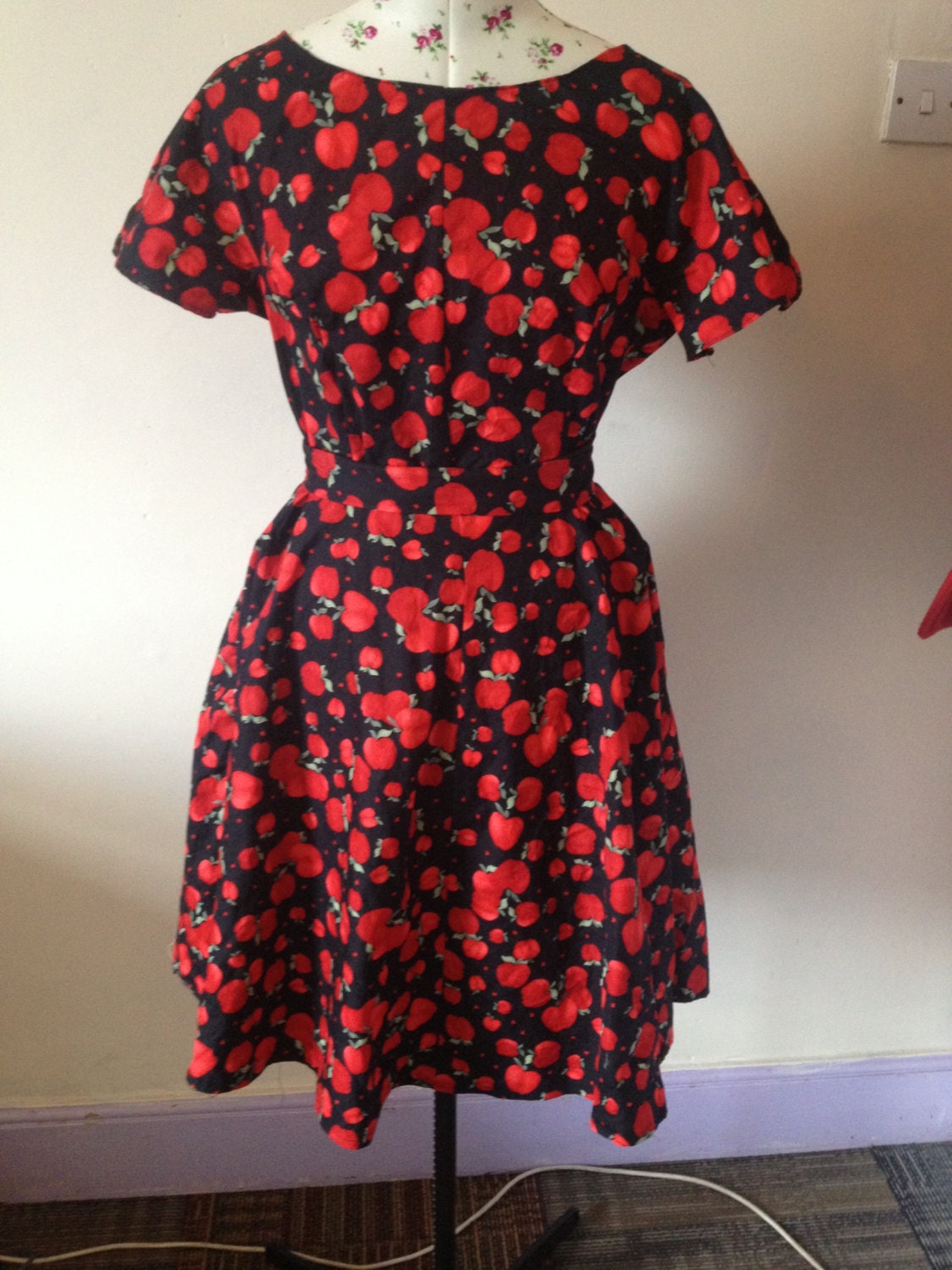 Handmade 50s style apple design dress