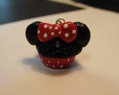 Polymer Clay Minnie Mouse Cupcake Charm