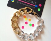 Wrist Soiree: Roxie Bracelet (Silver and GoldTone)