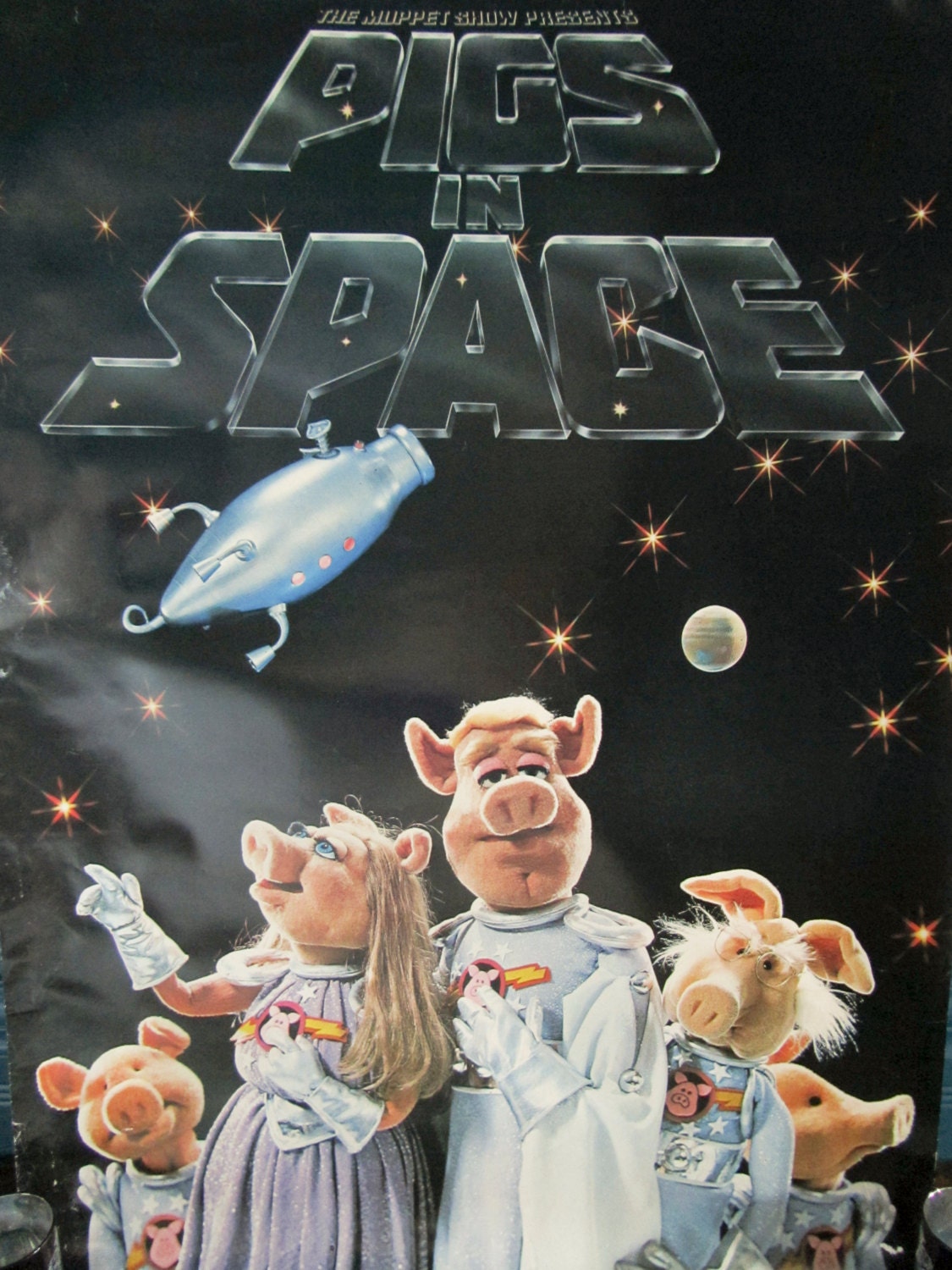Vintage PIGS IN SPACE 1976-77 Muppets Poster