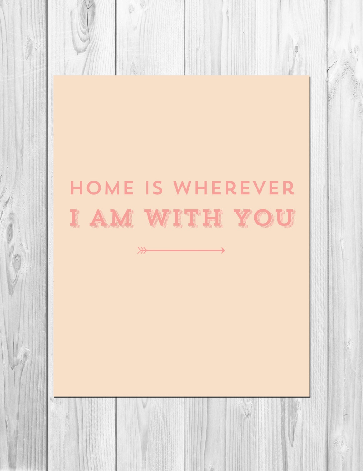 Home is Wherever I Am With You Print - Printable Sign - 8" x 10" Il_170x135