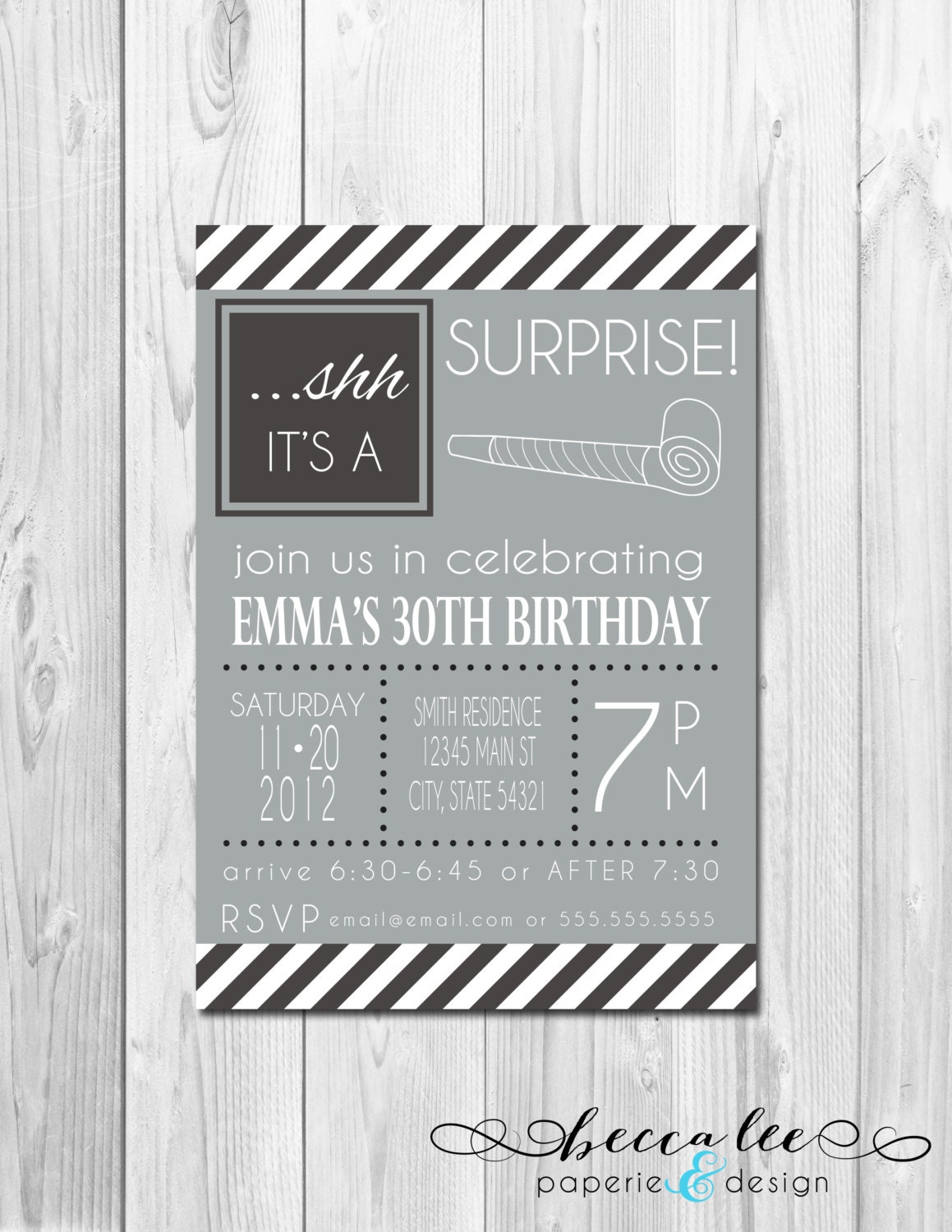 Surprise Party Invitation - DIY - Printable Il_570xn