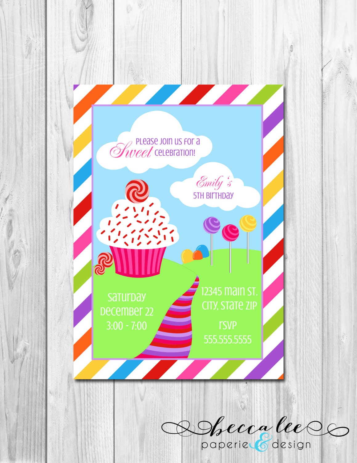 Sweets & Treats Birthday Party Invitation - DIY - Printable Il_570xn
