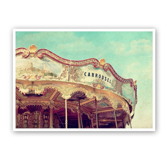8X10 or A4. Whimsical carnival carousel photography. Barcelona. Home decor.