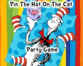 DR. SEUSS  GIANT 24x36 inch Party Game Pin The Hat On The Cat other party supplies avaliable