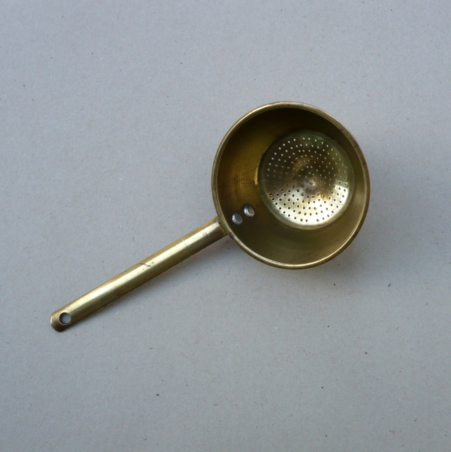 Vintage Tea Strainer Vintage Brass Sieve by CostaSul on Etsy