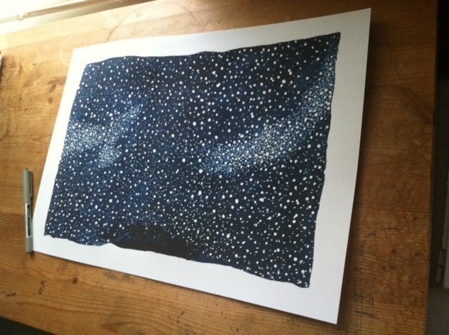 Illustration print (large) - "Australian Starry Sky"
