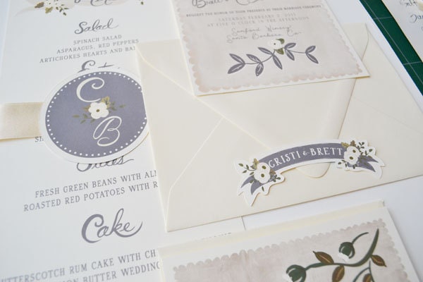 Custom Wedding Invitation Suite/ Set of 25
