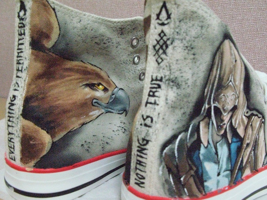 Connor Assassin's Creed3 Converse Shoes Painting (Made To Order)