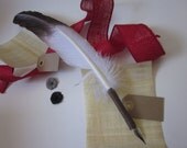 MDAY Sale Eagle Quill With Brown Cord