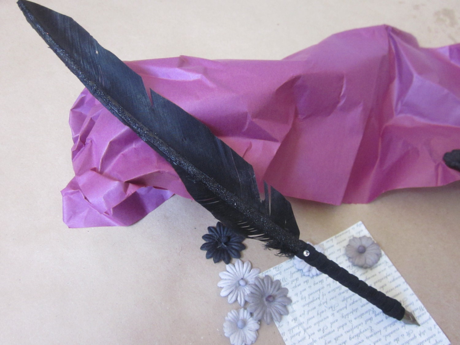 MDAY Sale The Midnight Dancer Pointed Turkey Quill