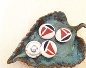 Let Us Go Sailing- Yachtt,  Handmade Fabric Buttons, Nautical, Sea, Button Set