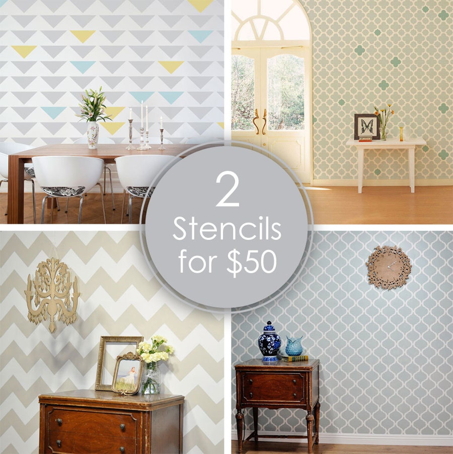 2 Stencils Of Your Choice